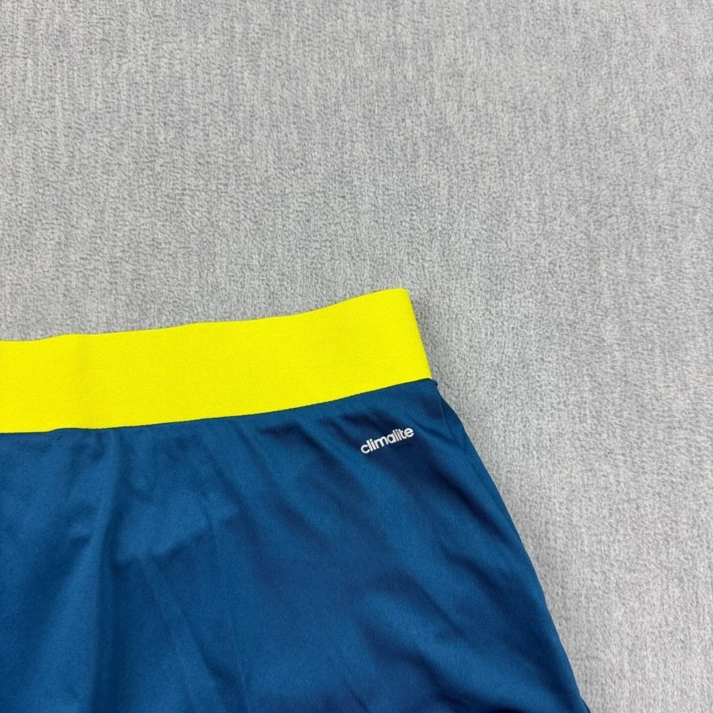 Adidas Skirt Skort Girls Youth XL‎ Blue Green Club Tennis Climalite Steel Shock